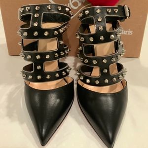 Christian Louboutin Tchicaboum StuddedLeather Pump
